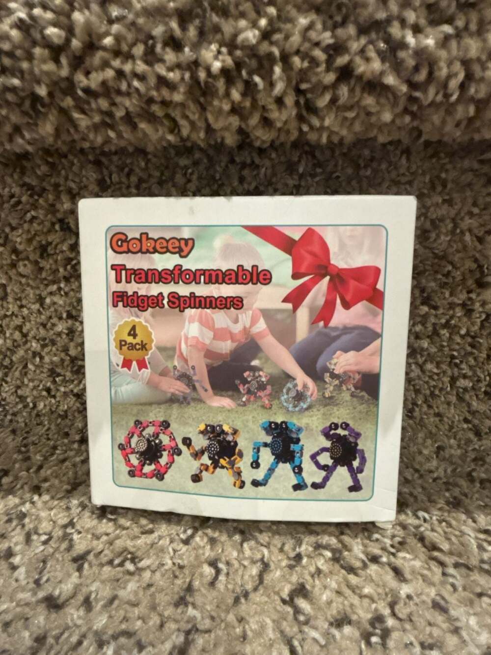Gokeey Transformable Fidget Spinners 4-Pack Robot Sensory Toys